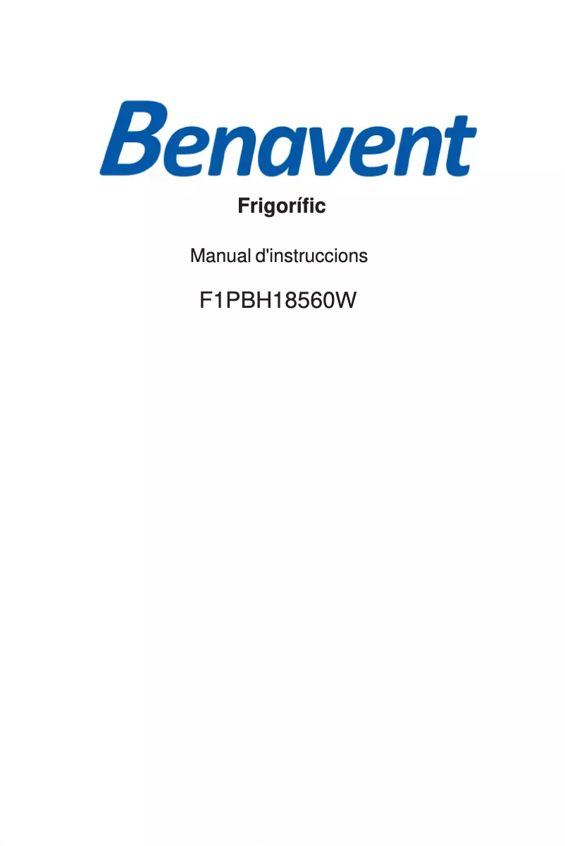Imagen de la primera página del manual del dispositivo F1PBH18560W