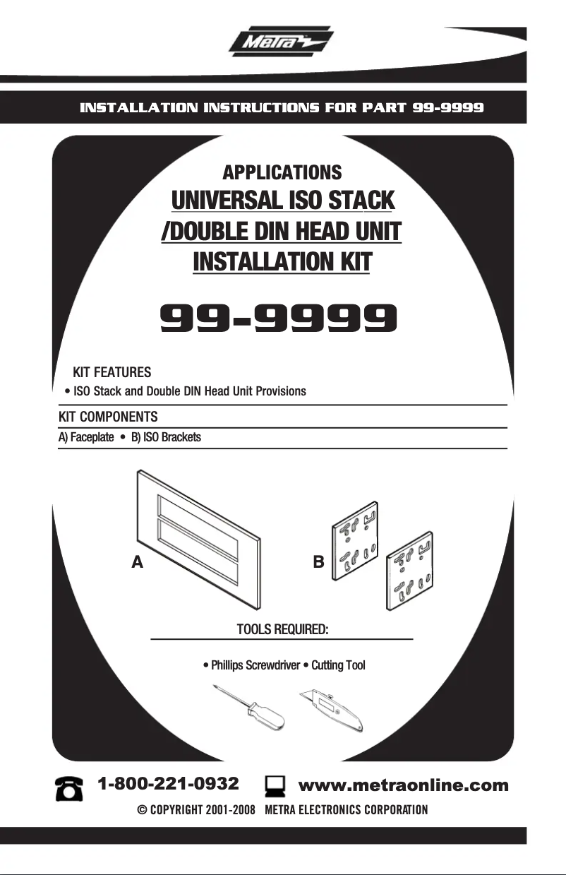 Page n°1 - Manuel utilisateur Metra 99-9999