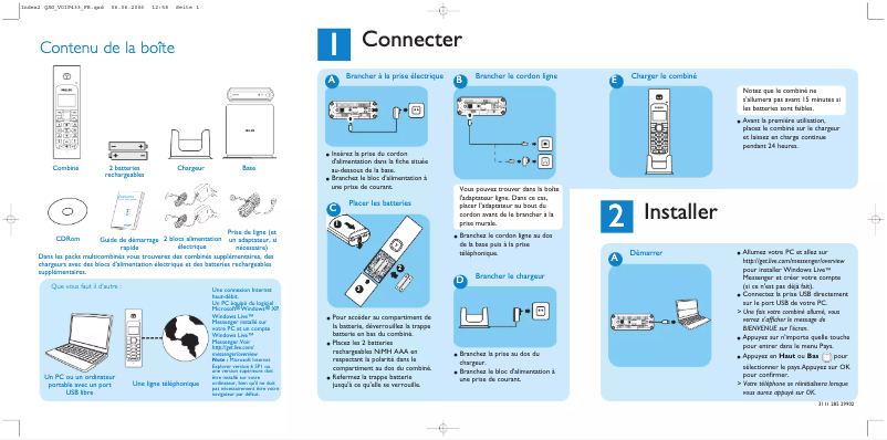 Página 1 del manual Guía de inicio rápido Philips VOIP4332S