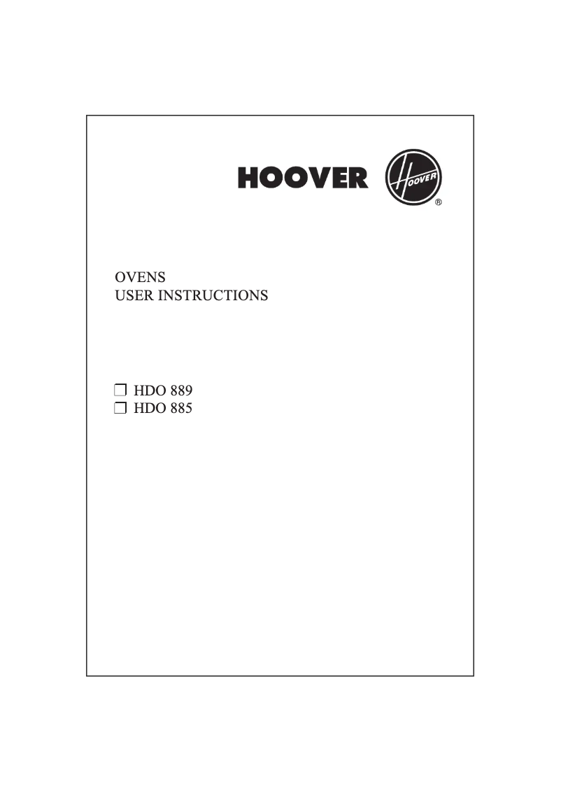 Página 1 del manual Manual de usuario Hoover HDO889 X