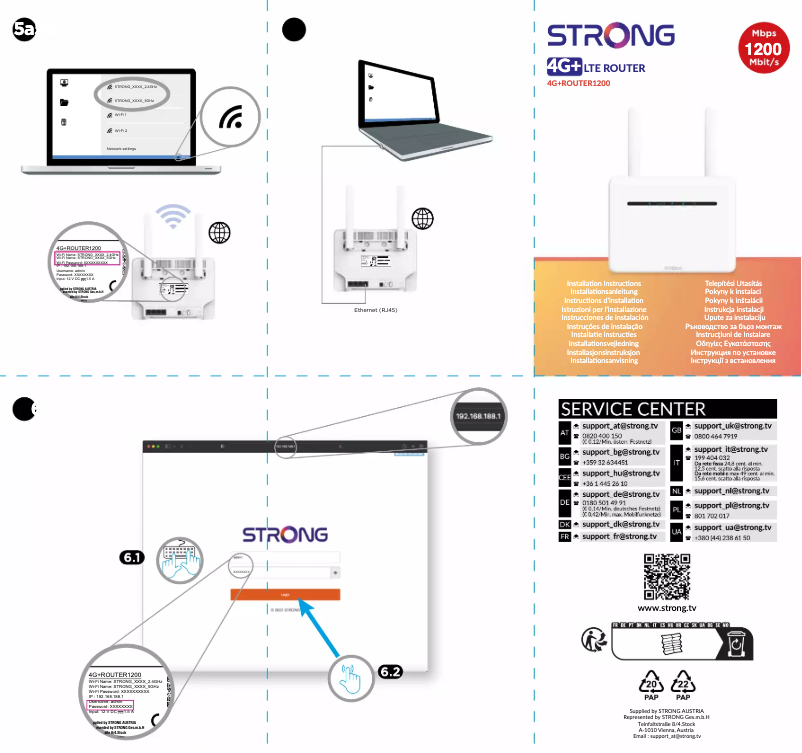 Image de la première page du manuel de l'appareil 4G+ROUTER1200