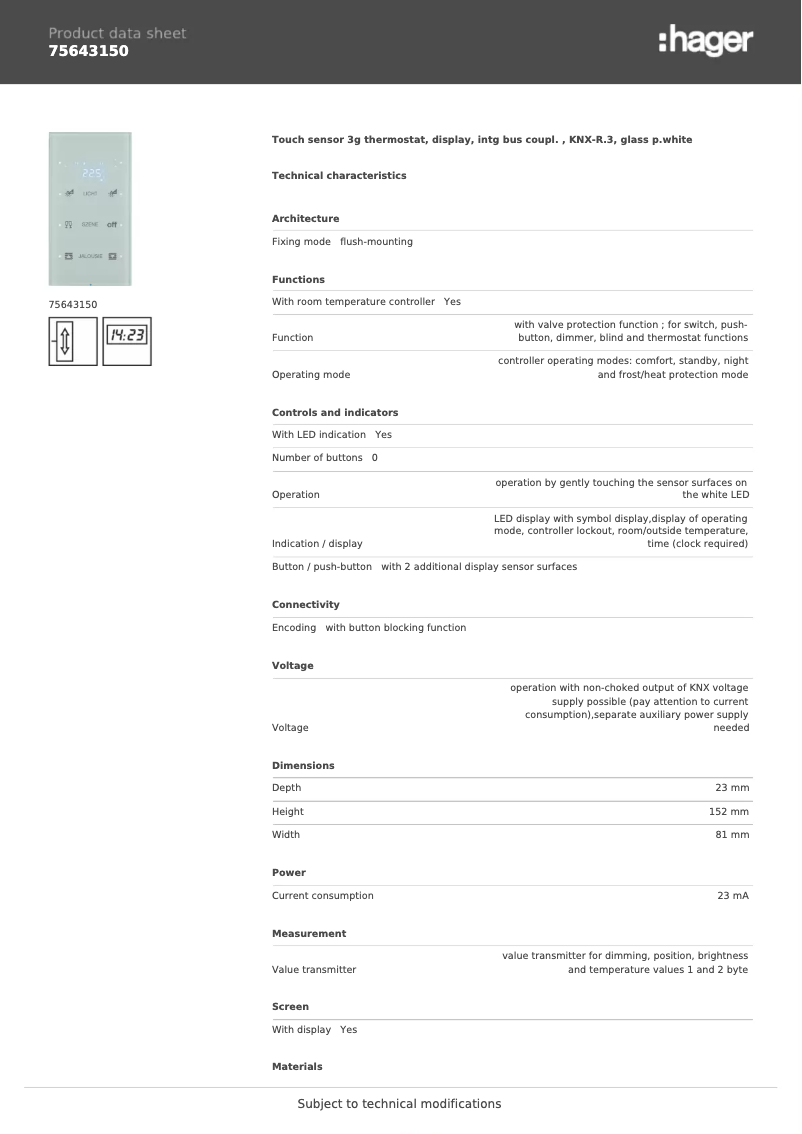 Image de la première page du manuel de l'appareil 75643150