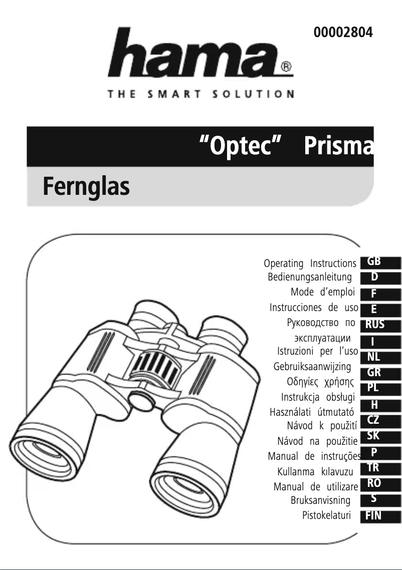 Page n°1 - Manuel utilisateur Hama Optec