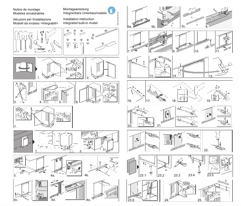 Page 1 of the manual Installation Guide Bosch KUL15A60M