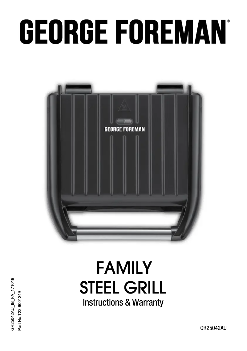 Página 1 del manual Manual de usuario George Foreman GR25042AU