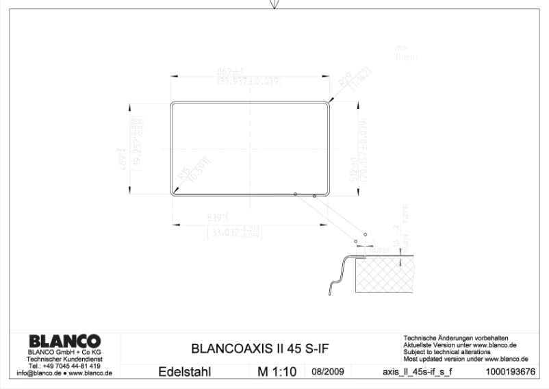 Page n°1 - Manuel utilisateur BLANCO AXIS II 45 S-IF