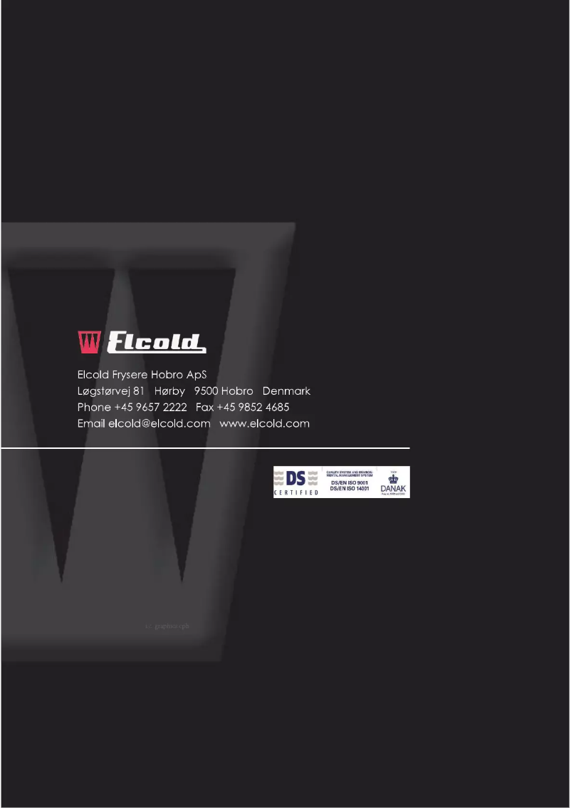 Page n°1 - Manuel utilisateur Elcold EL41LT