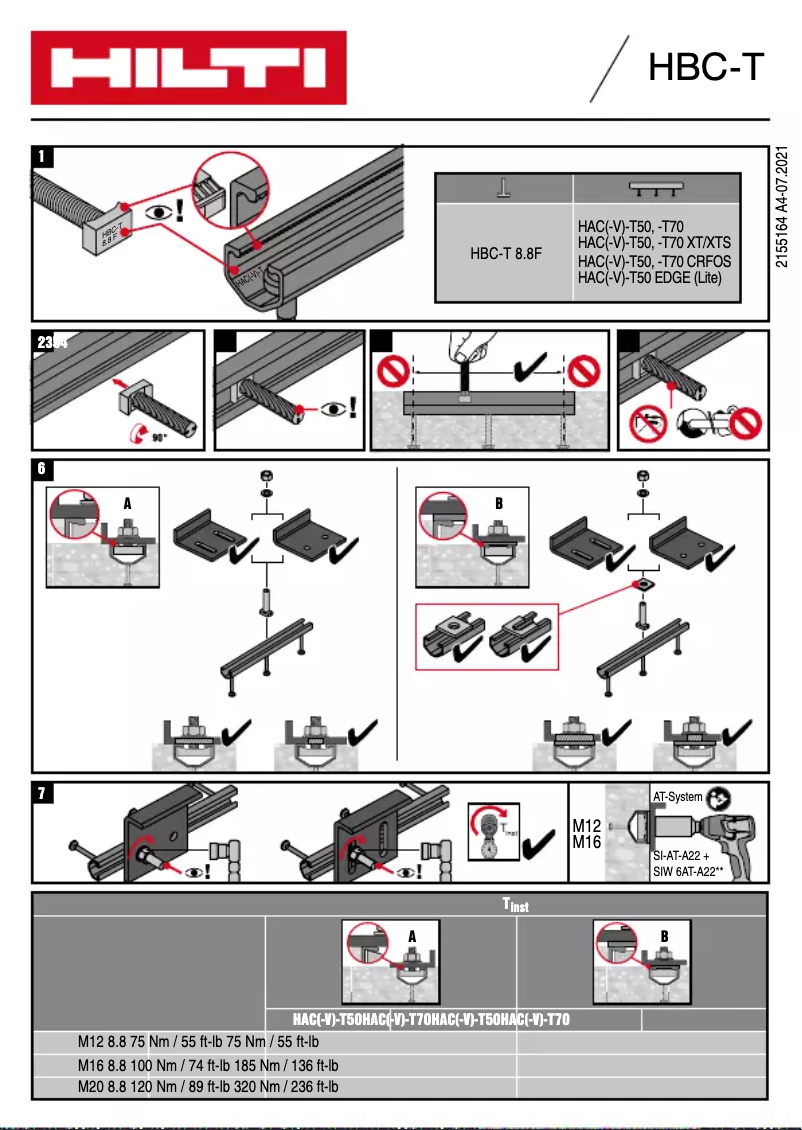 Page 1 de la notice Manuel utilisateur Hilti HBC-T