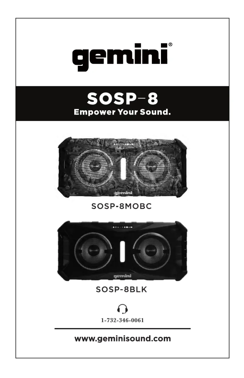 Image de la première page du manuel de l'appareil SOSP-8