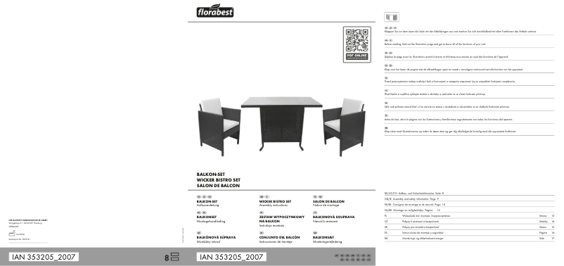 Page 1 de la notice Manuel utilisateur Florabest IAN 353205