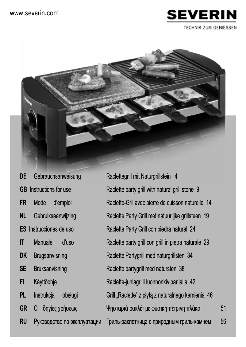 Page n°1 - Manuel utilisateur Severin RG 2683