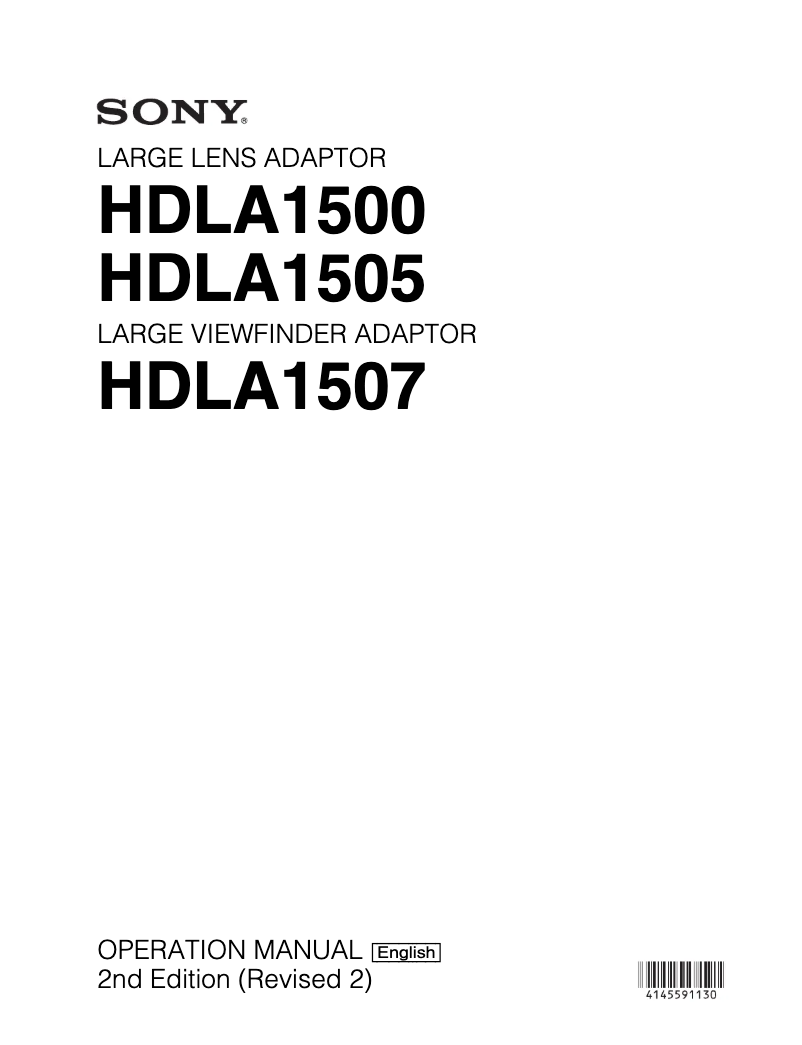 Page 1 de la notice Manuel utilisateur Sony HDLA1505