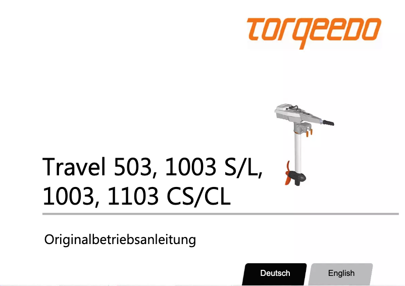 Page n°1 - Manuel utilisateur Torqeedo Travel 1103 CL