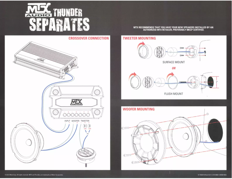 Page 1 de la notice Manuel utilisateur MTX Audio Thunder 681