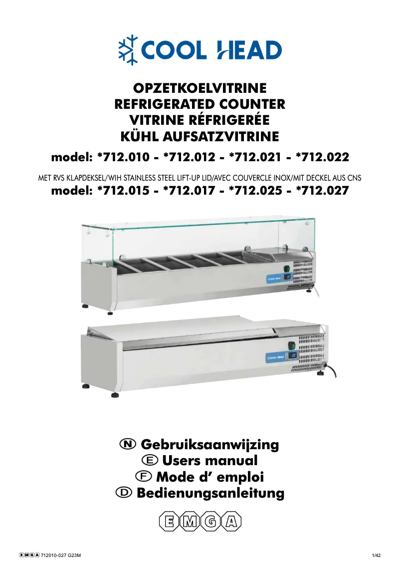 Página 1 del manual Manual de usuario Cool Head 712015