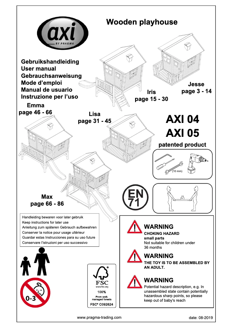 Imagen de la primera página del manual del dispositivo Max