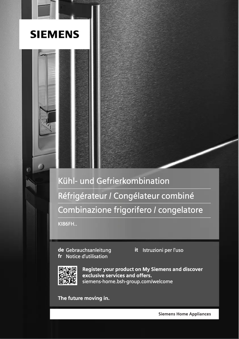 Page 1 de la notice Manuel utilisateur Siemens KI86FHDD0