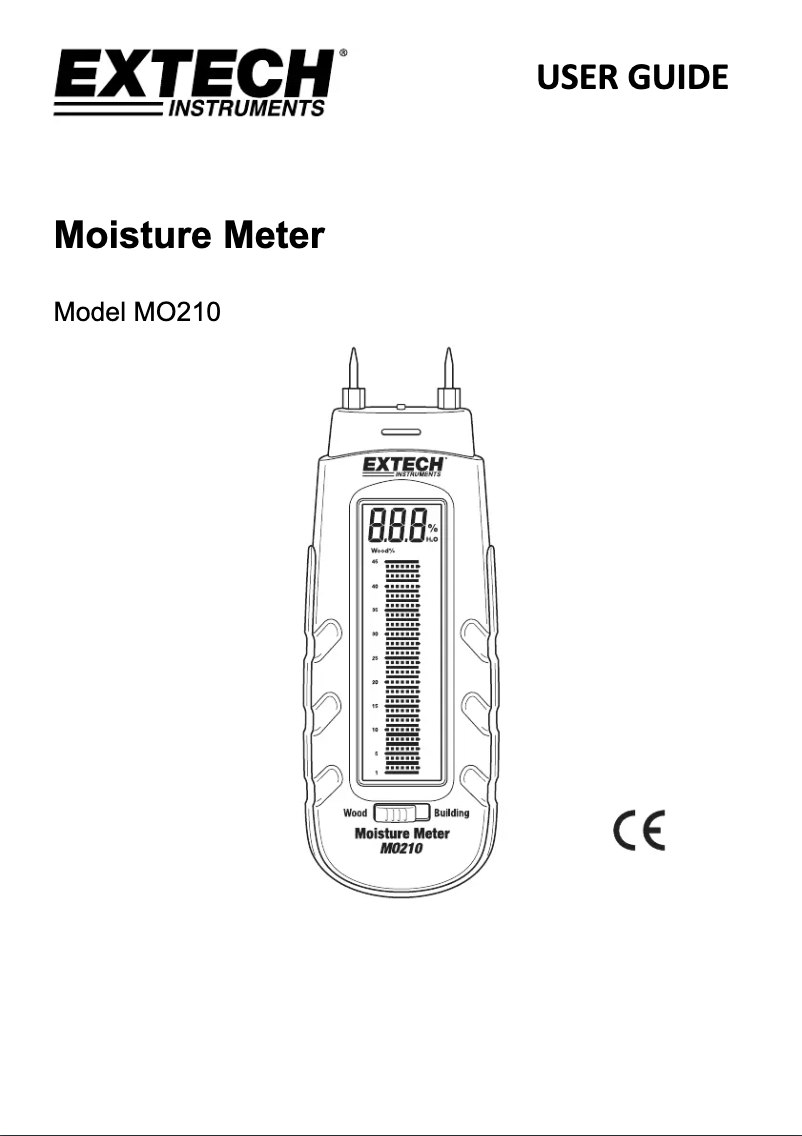 Page 1 de la notice Manuel utilisateur Extech MO210