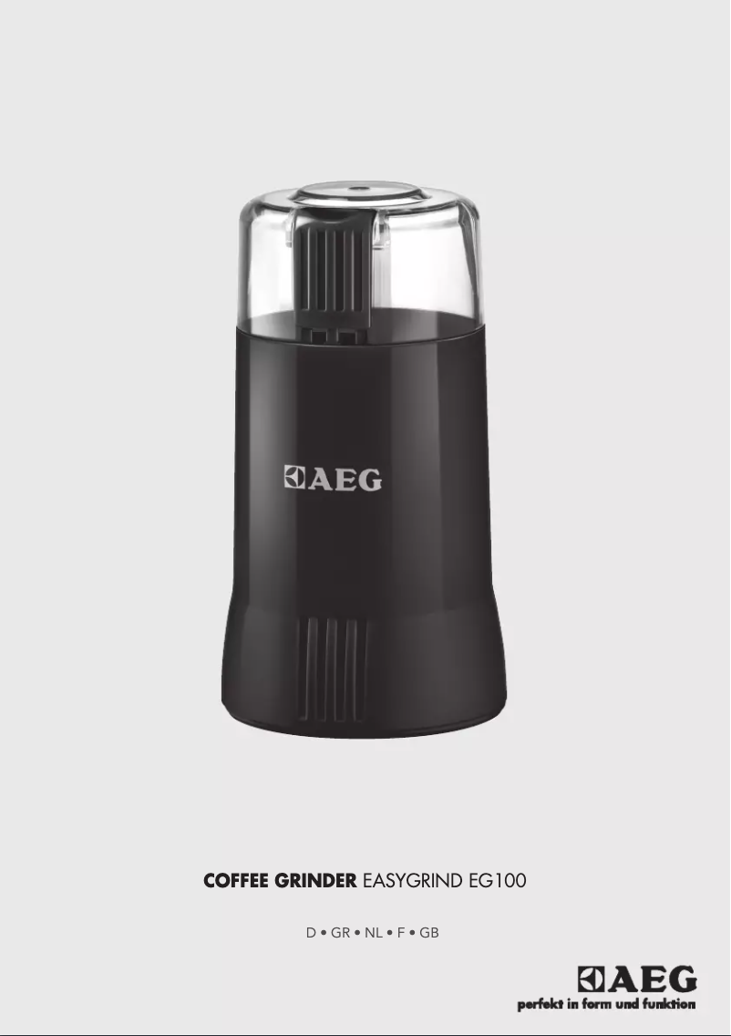 Page 1 de la notice Manuel utilisateur AEG EG100