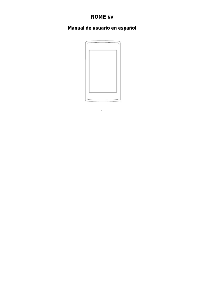 Image de la première page du manuel de l'appareil Rome NV