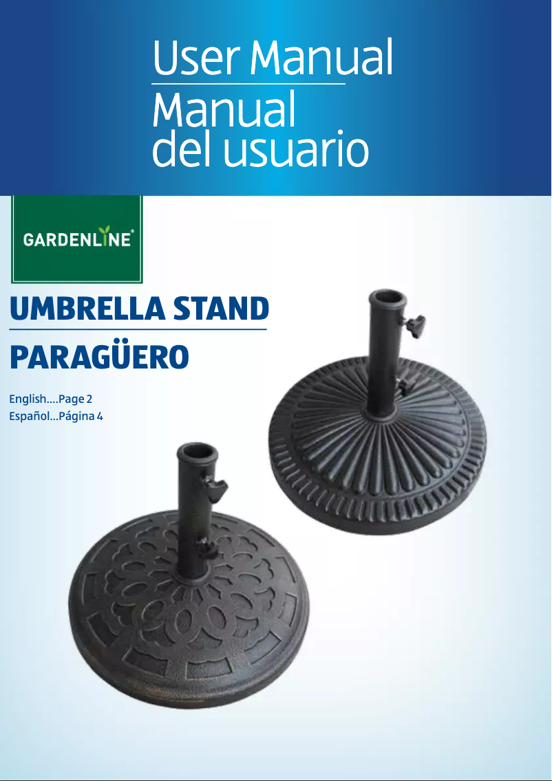 Page n°1 - Manuel utilisateur Gardenline Umbrella Stand 60298