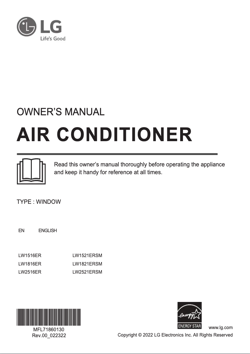 Page 1 de la notice Manuel utilisateur LG LW1521ERSM