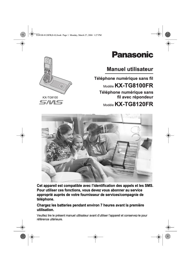 Página 1 del manual Manual de usuario Panasonic KX-TG8120FR