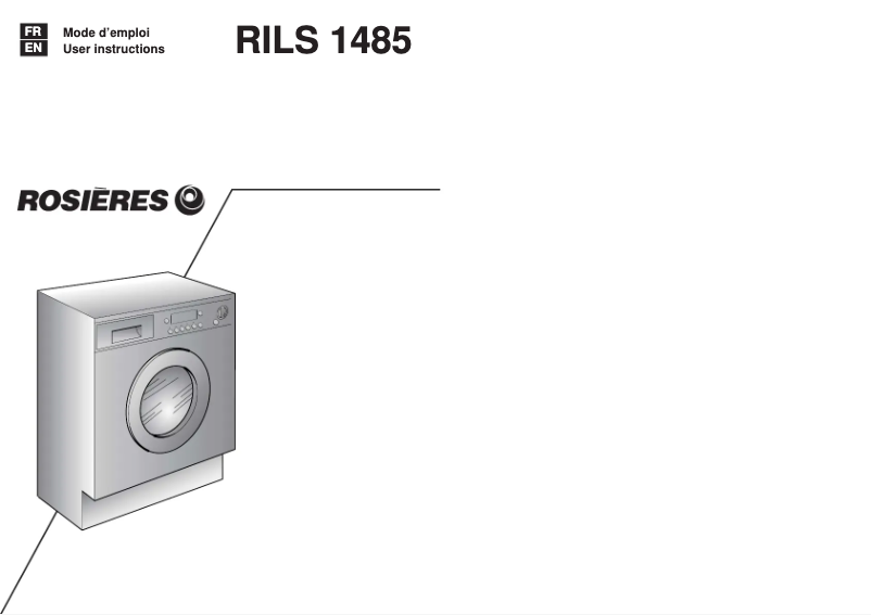 Page n°1 - Manuel utilisateur Rosieres RILS 1485