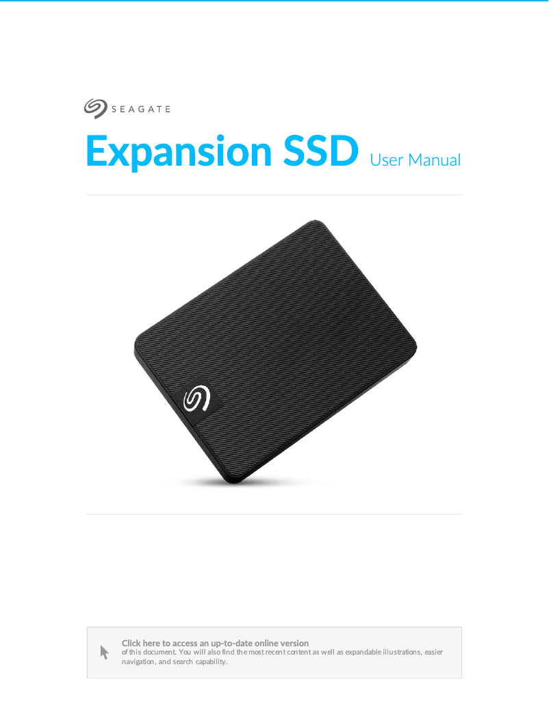 Page n°1 - Manuel utilisateur Seagate Expansion SSD