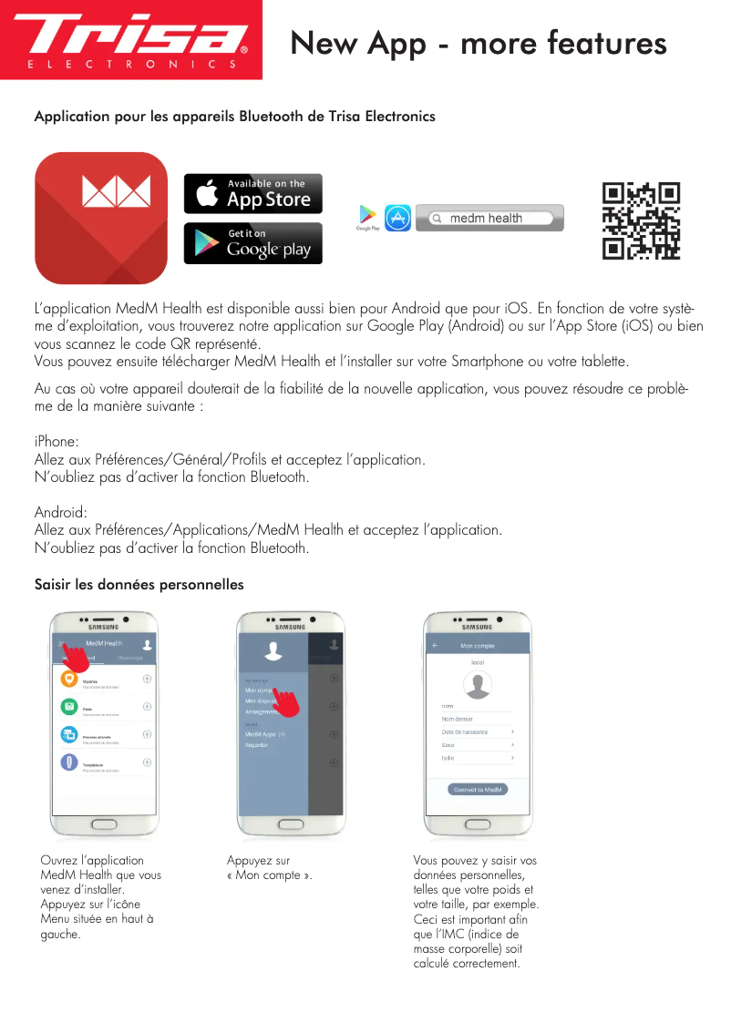 Page n°1 - Manuel utilisateur Trisa Cardio Pro 4.0