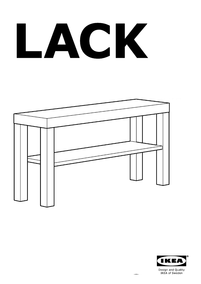 Image de la première page du manuel de l'appareil LACK (90x26x45)