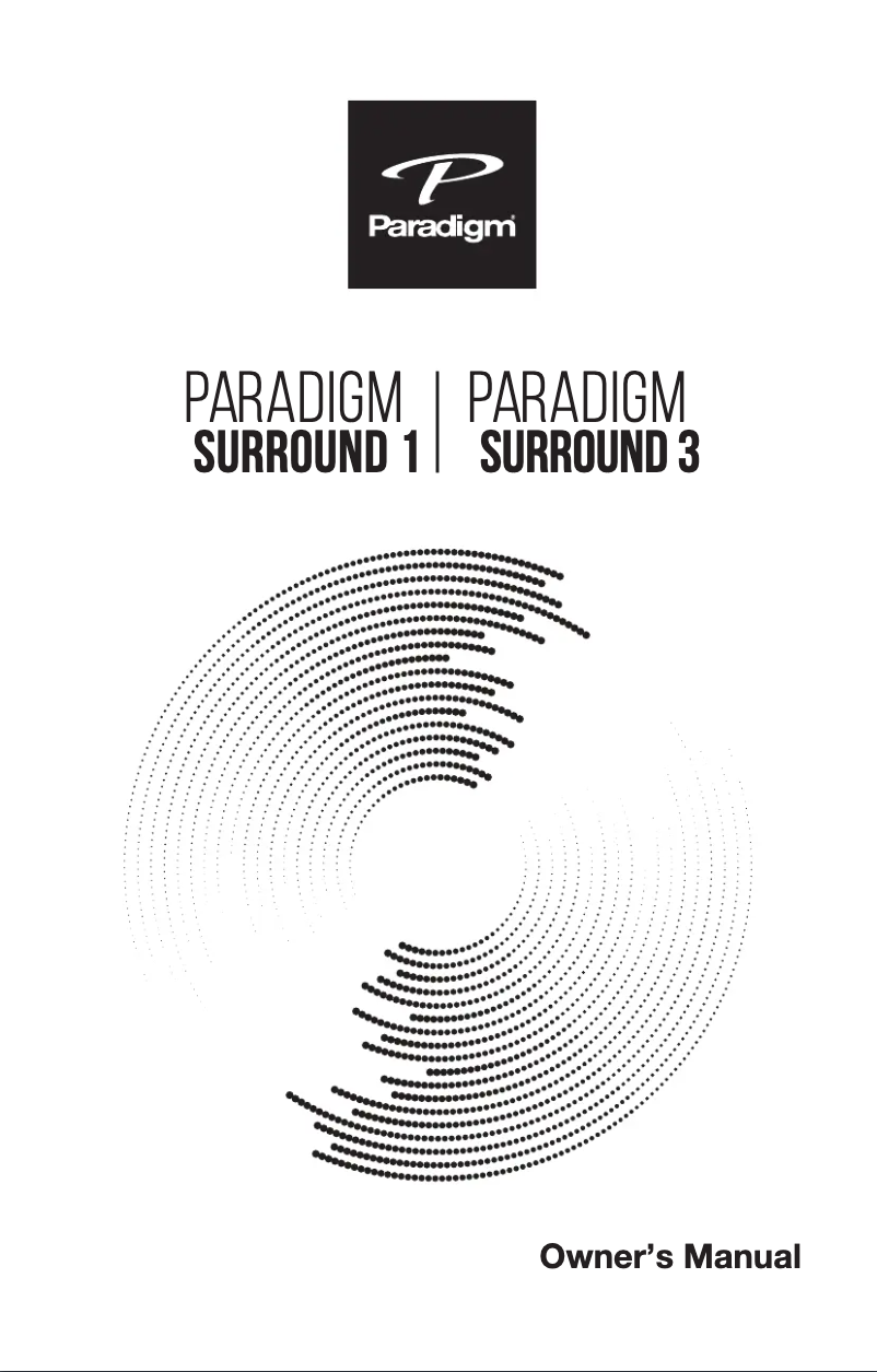 Page 1 de la notice Manuel utilisateur Paradigm Surround 1