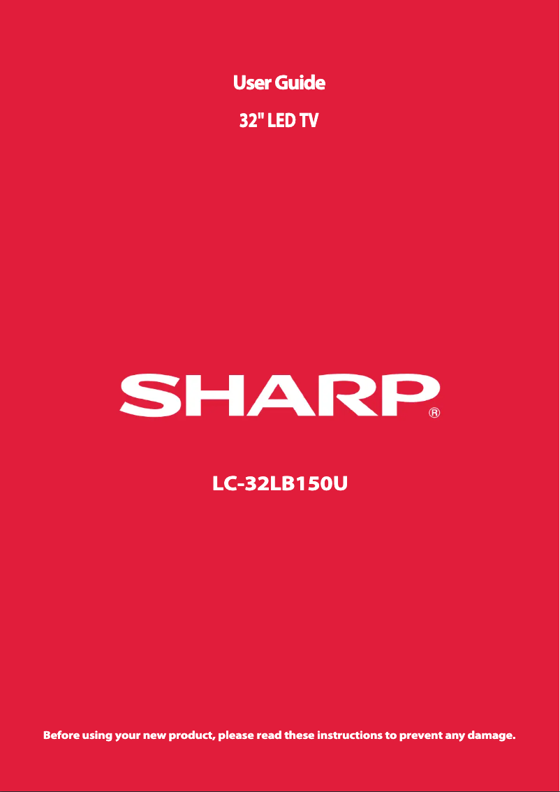 Image de la première page du manuel de l'appareil Aquos LC-32LB150U