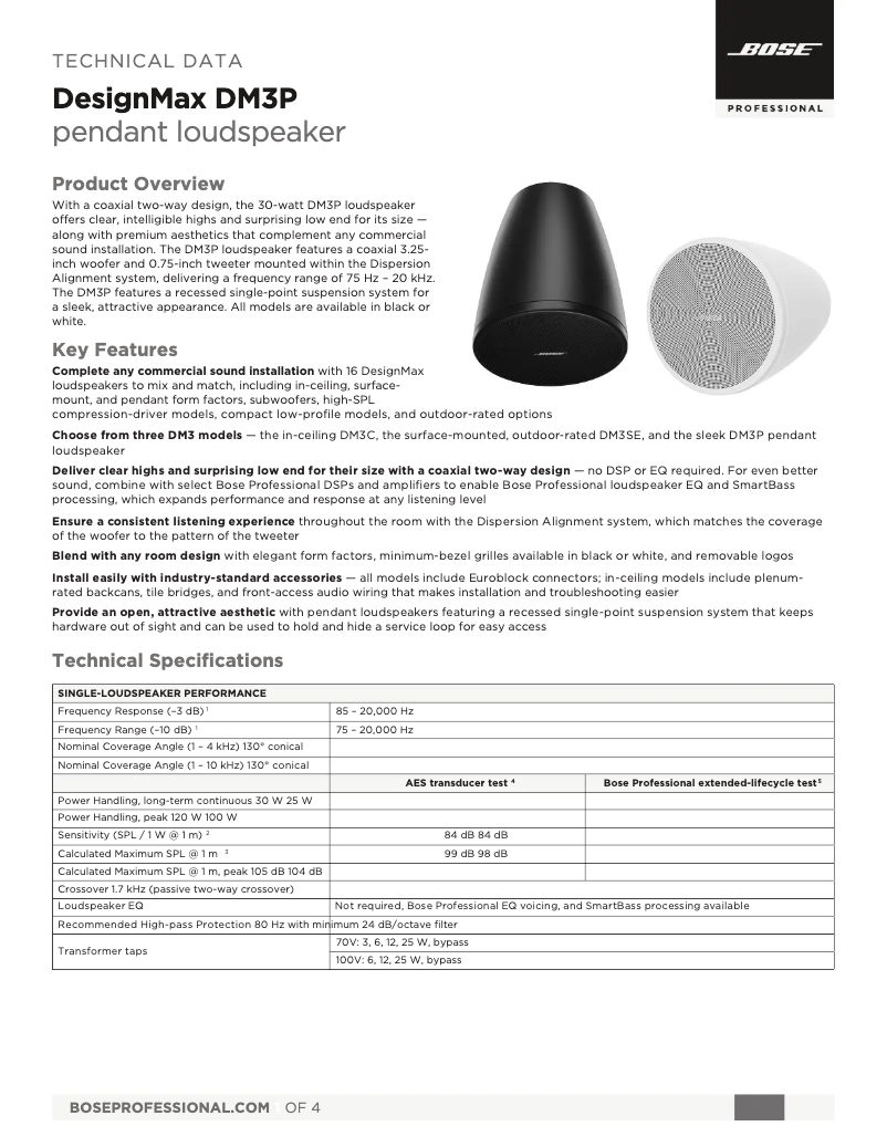 Imagen de la primera página del manual del dispositivo DesignMax DM3P