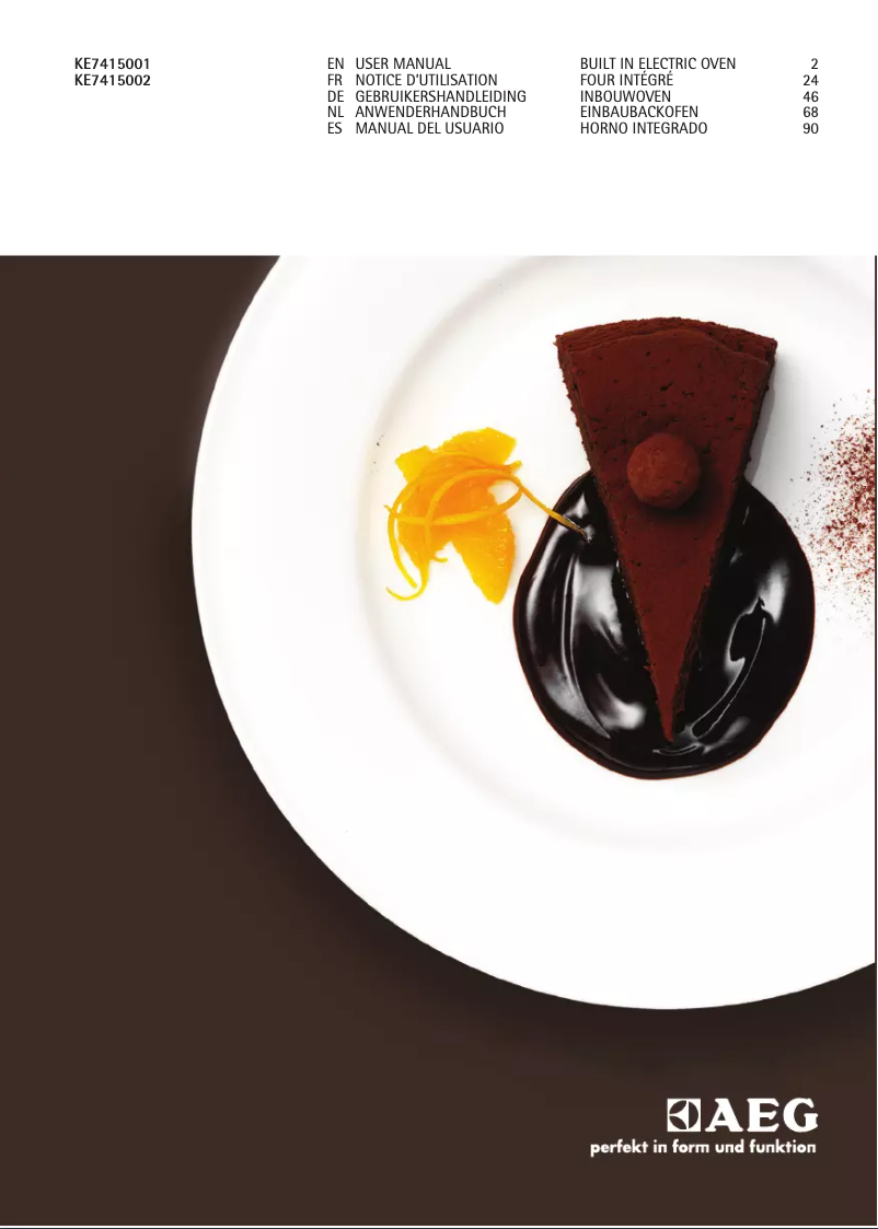 Página 1 del manual Manual de usuario AEG KE7415001