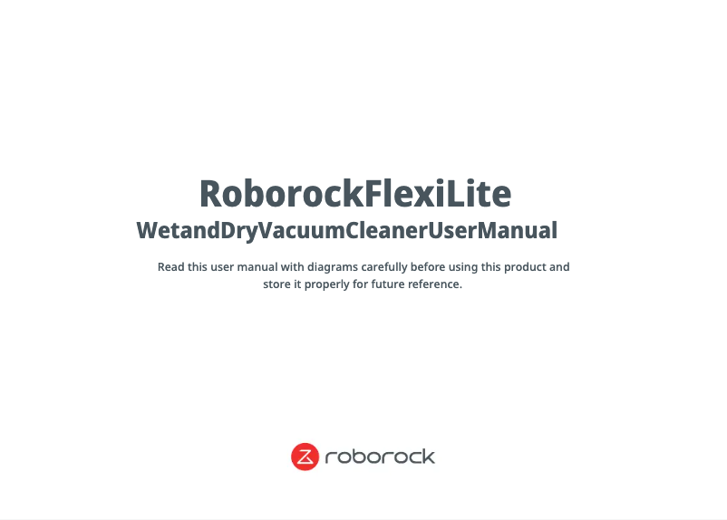 Page n°1 - Manuel utilisateur Roborock Flexi Lite