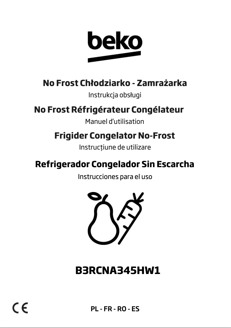 Page 1 de la notice Manuel utilisateur Beko B3RCNA345HW