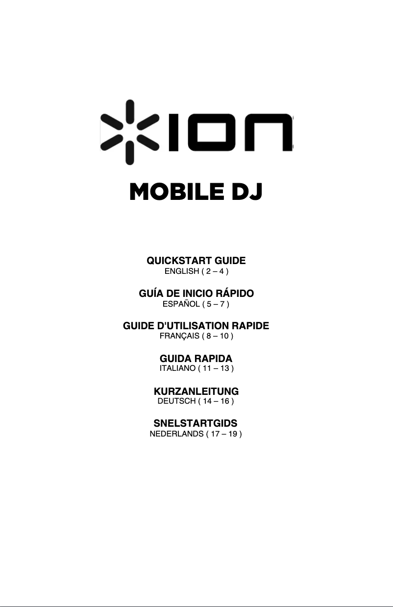 Image de la première page du manuel de l'appareil Mobile DJ