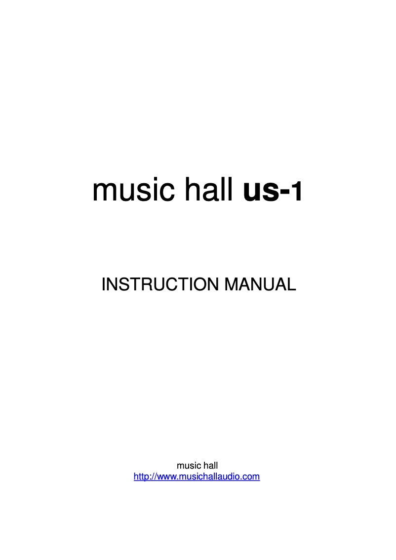 Image de la première page du manuel de l'appareil US-1