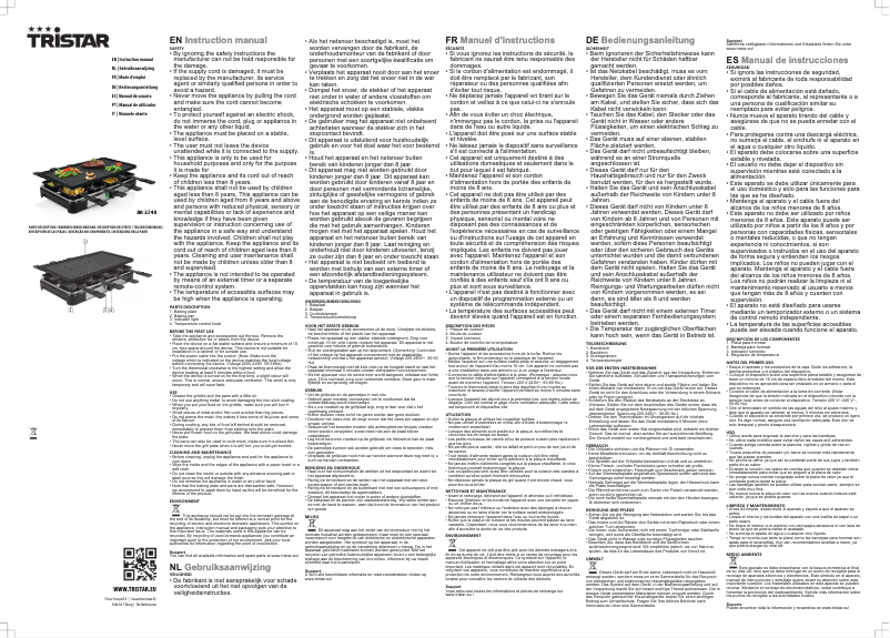 Page 1 de la notice Manuel utilisateur TriStar RA-2748