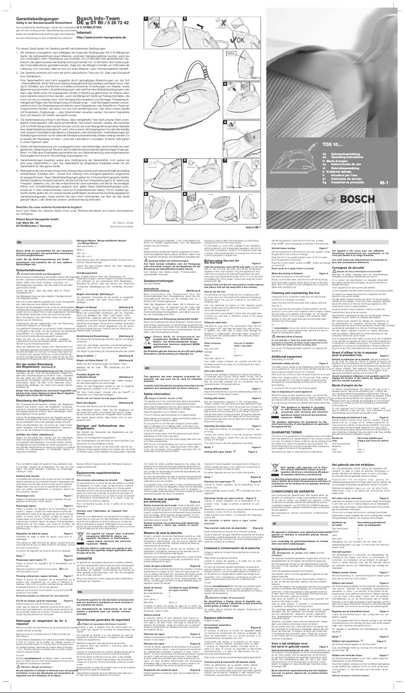 Page n°1 - Manuel utilisateur Bosch Sensixx TDS1023