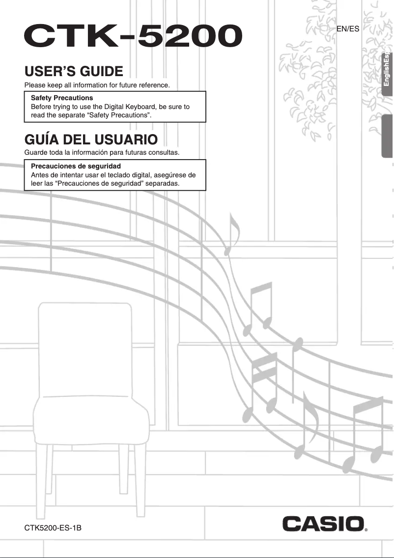 Page 1 de la notice Manuel utilisateur Casio CTK-5200