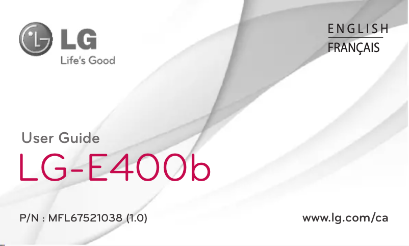 Imagen de la primera página del manual del dispositivo E400