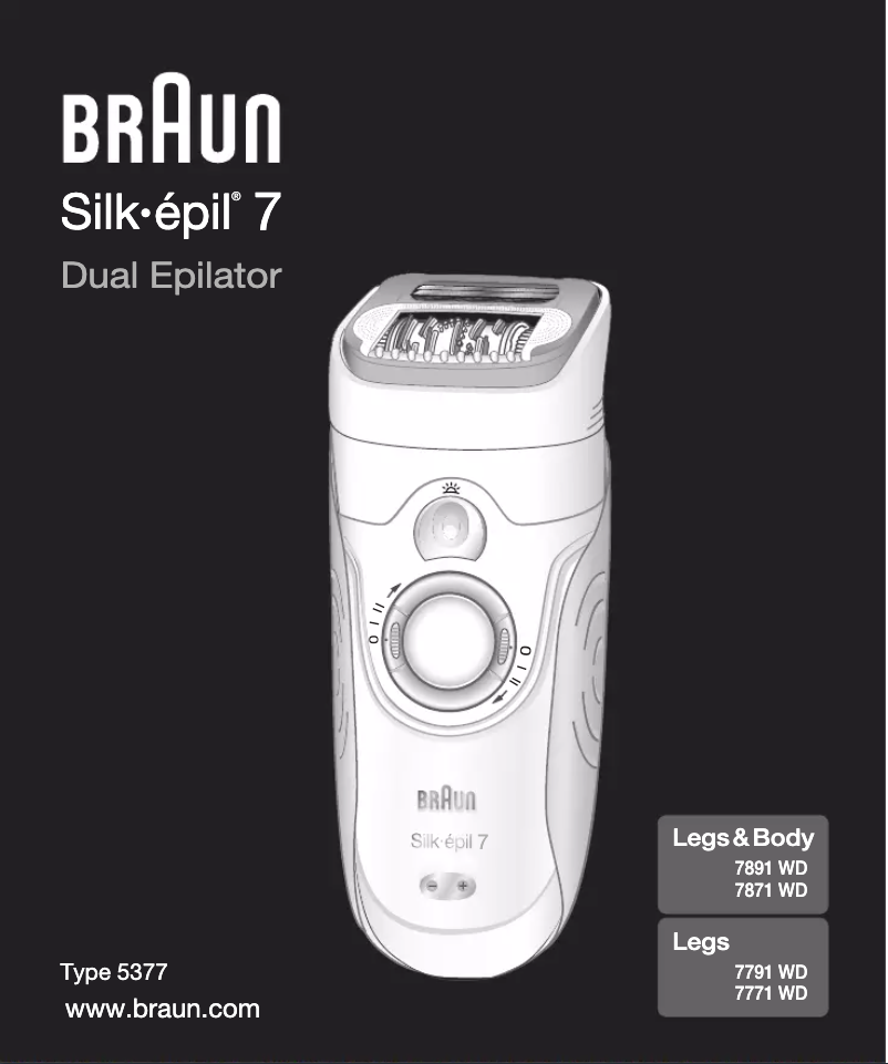 Page n°1 - Manuel utilisateur Braun Silk-épil 7 7791 WD
