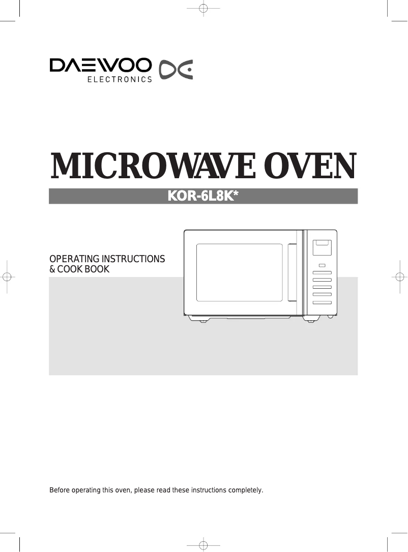 Image de la première page du manuel de l'appareil KOR-6L8KB