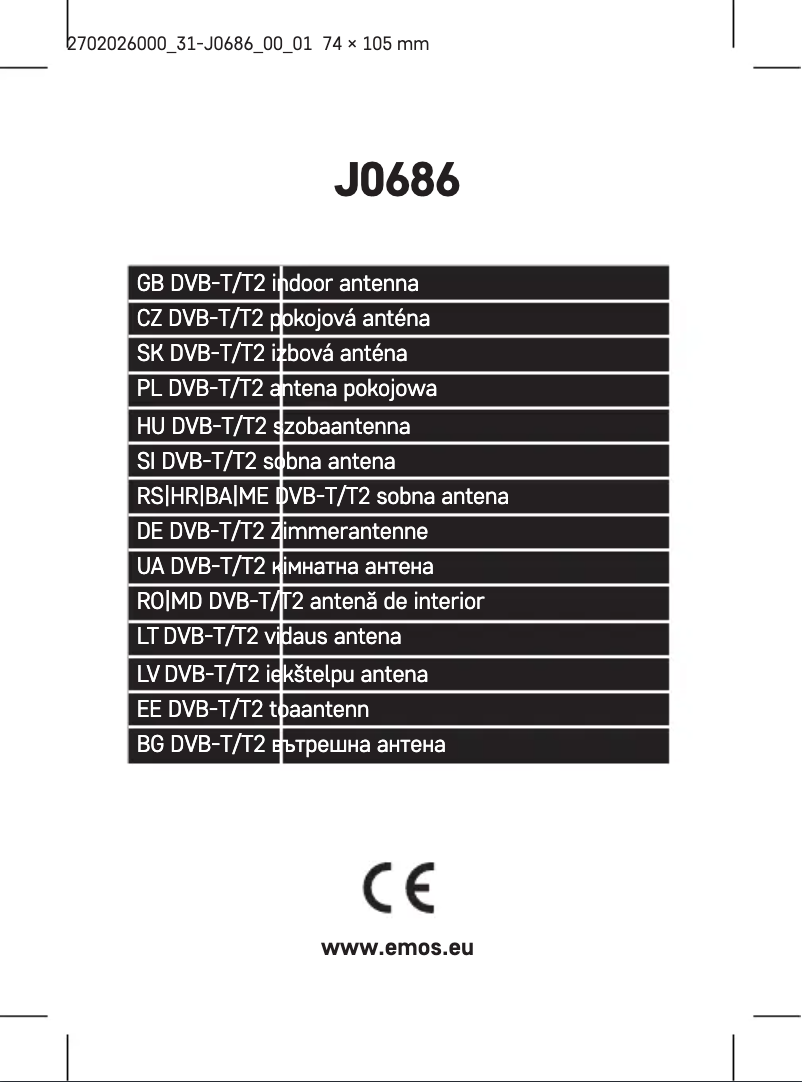 Page 1 de la notice Manuel utilisateur Emos J0686
