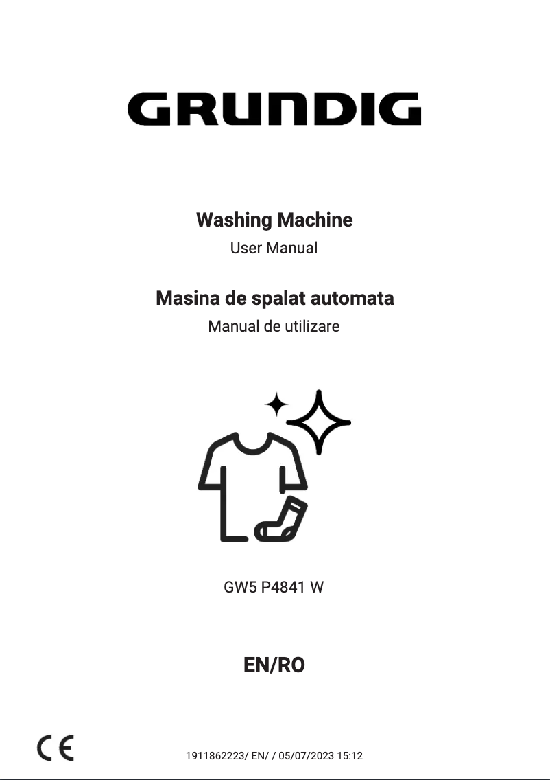 Página 1 del manual Manual de usuario Grundig GW5P4841W