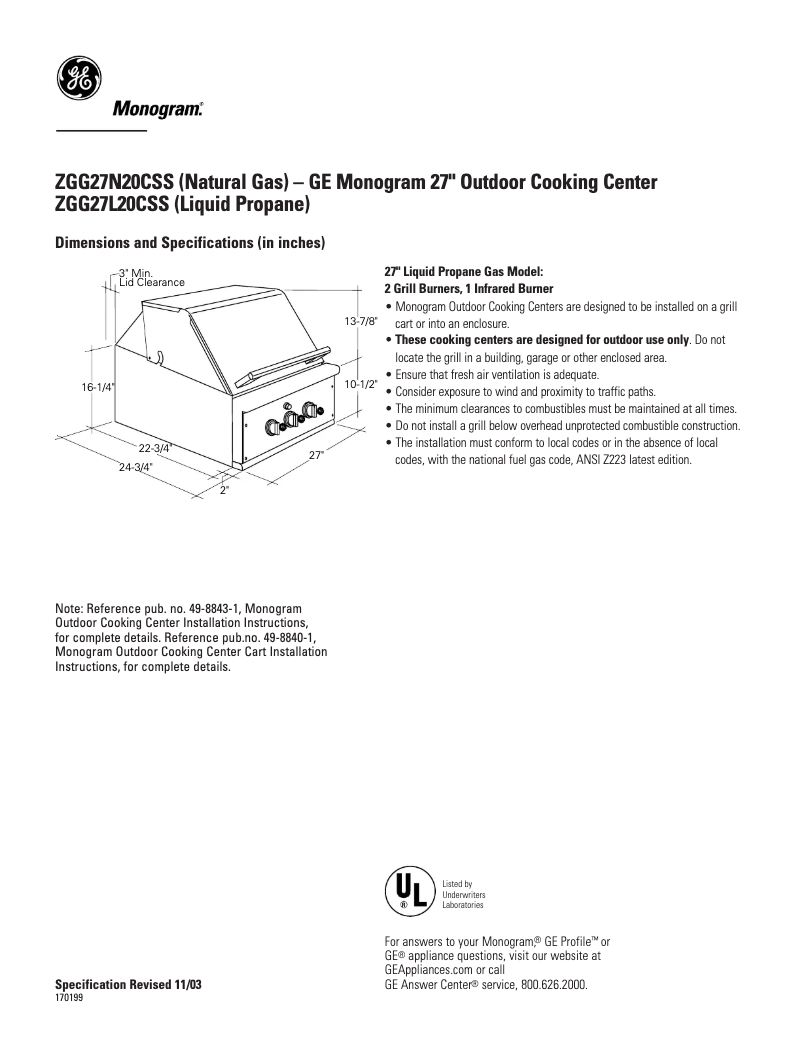 Image de la première page du manuel de l'appareil ZGG27L20CSS