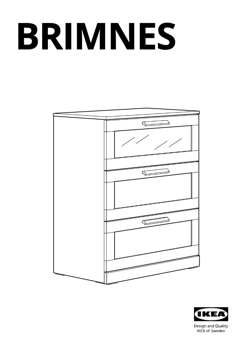 Page 1 de la notice Manuel utilisateur Ikea BRIMNES 205.742.43