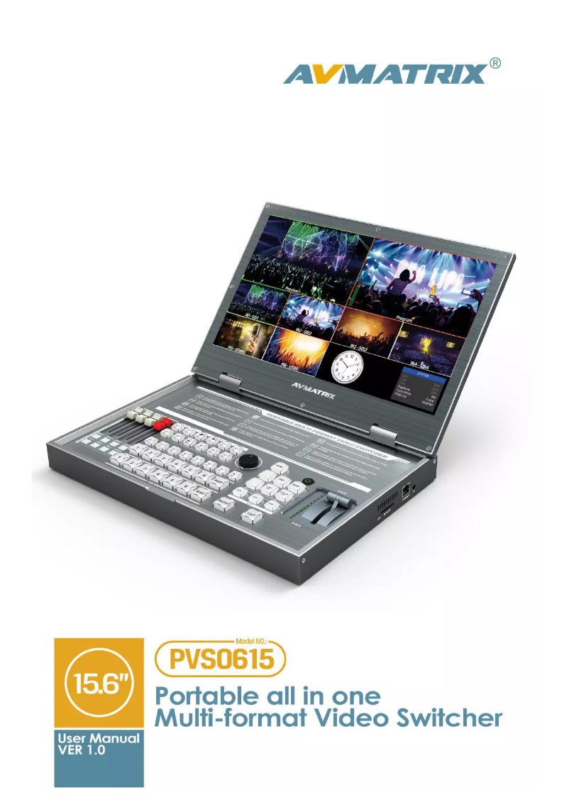 Page n°1 - Manuel utilisateur AVMATRIX PVS0615